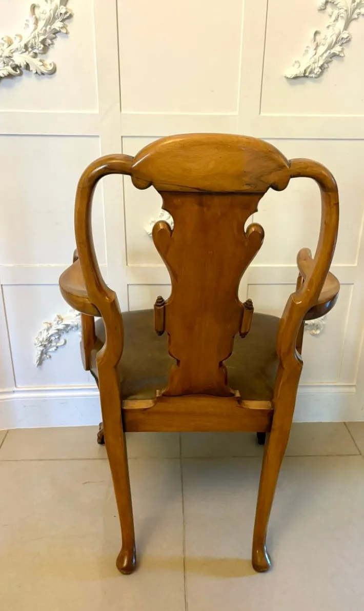 Pamono Antique Victorian Carved Walnut Desk Chair, 1880s Hot