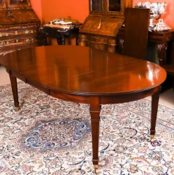 Pamono Antique Victorian Extending Dining Table and Swagback Chairs, 1890s, Set of 9 Sale