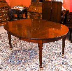 Pamono Antique Victorian Extending Dining Table and Swagback Chairs, 1890s, Set of 9 Sale