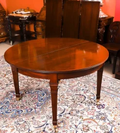 Pamono Antique Victorian Extending Dining Table and Swagback Chairs, 1890s, Set of 9 Sale