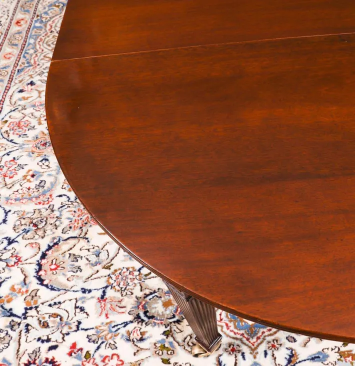 Pamono Antique Victorian Extending Dining Table and Swagback Chairs, 1890s, Set of 9 Sale