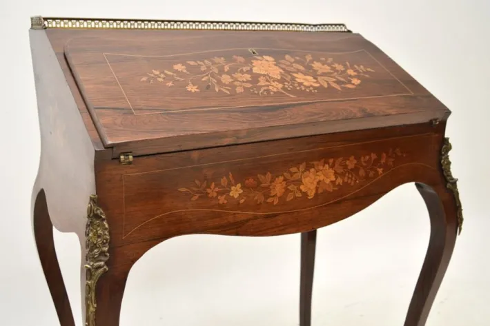 Pamono Antique Victorian Inlaid Bureau, 1880s Outlet