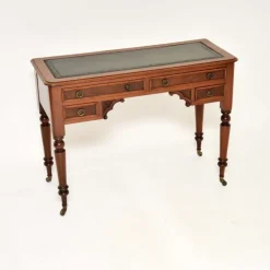 Pamono Antique Victorian Leather Top Desk, 1860