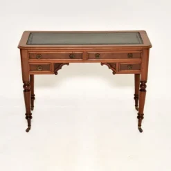 Pamono Antique Victorian Leather Top Desk, 1860