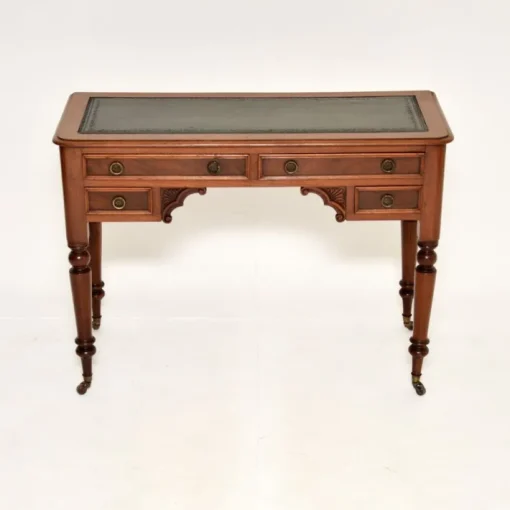 Pamono Antique Victorian Leather Top Desk, 1860