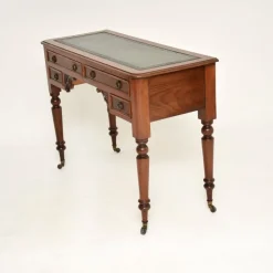 Pamono Antique Victorian Leather Top Desk, 1860