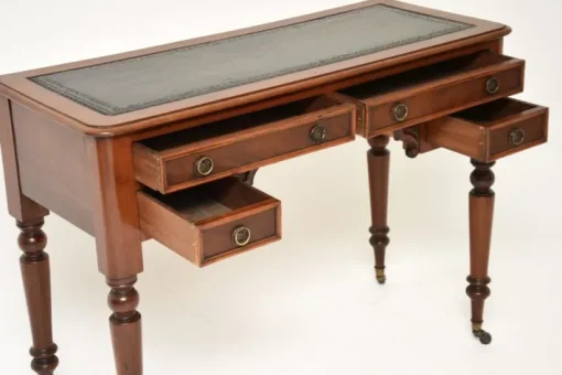 Pamono Antique Victorian Leather Top Desk, 1860