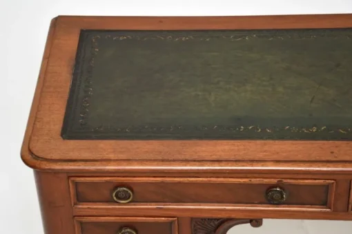 Pamono Antique Victorian Leather Top Desk, 1860