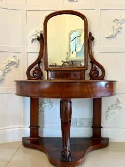 Pamono Antique Victorian Mahogany Dressing Table, 1860s Outlet