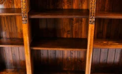 Pamono Antique Victorian Open Breakfront Bookcase, 1800s Clearance
