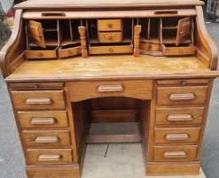 Pamono Antique Victorian or Edwardian Roll Top Desk or Writing Bureau Outlet