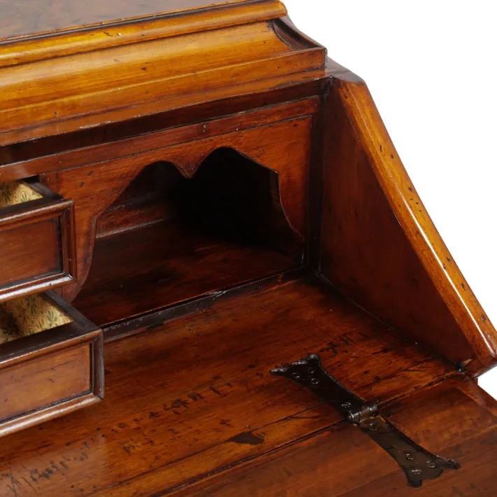 Pamono Antique Walnut & Burl Style 700 Lombardo Secretaire by Bottega Milanese dei Valentini Sale