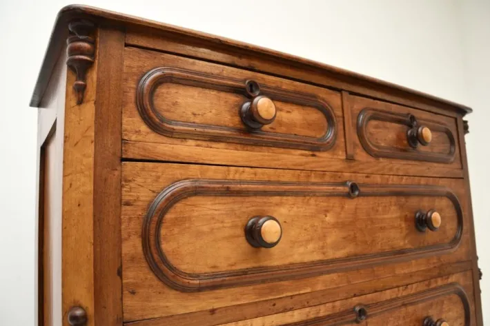Pamono Antique Walnut Chest of Drawers, 1830s Best