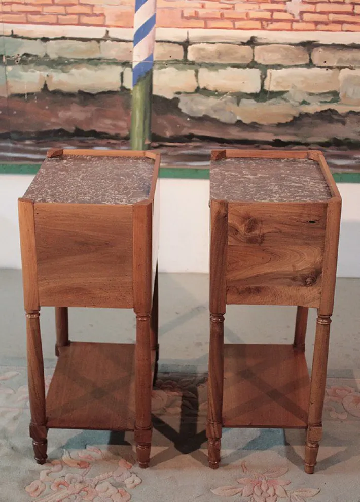 Pamono Antique Walnut Nightstand Sale
