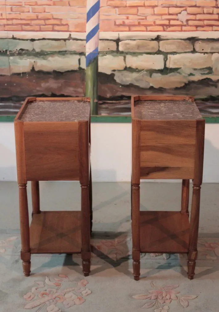Pamono Antique Walnut Nightstand Sale