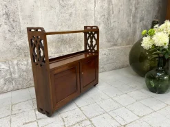 Pamono Antique Walnut Wall Mounted Cabinet, 1890s Best
