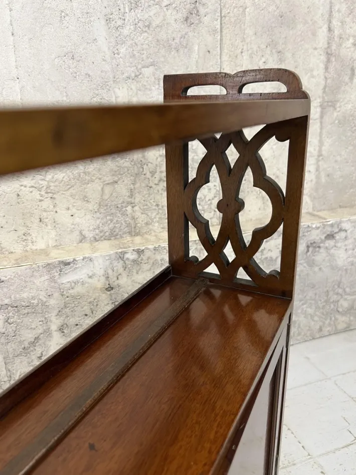 Pamono Antique Walnut Wall Mounted Cabinet, 1890s Best