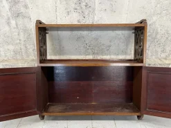 Pamono Antique Walnut Wall Mounted Cabinet, 1890s Best