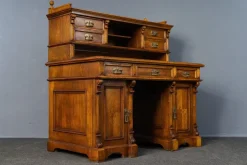 Pamono Antique Wilhelminian Oak Secretaire Desk Hot