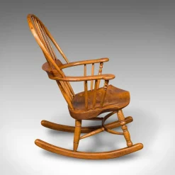 Pamono Antique Windsor Rocking Chair in Elm, 1900 Online