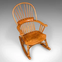 Pamono Antique Windsor Rocking Chair in Elm, 1900 Online