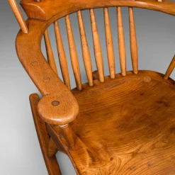 Pamono Antique Windsor Rocking Chair in Elm, 1900 Online