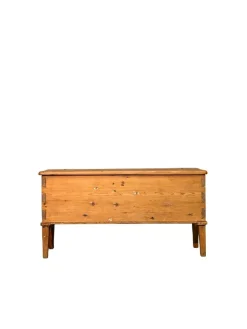 Pamono Antique Wood Chest, 1890s Online