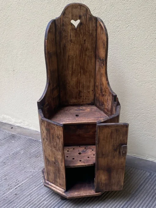 Pamono Antique Wooden High Chair, 1890s Clearance