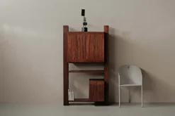 Pamono Architect-Designed Mahogany Secretary Desk, 1980s New