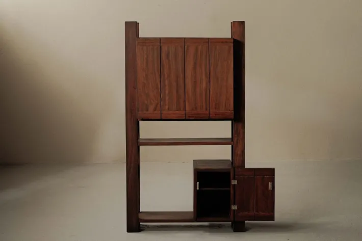 Pamono Architect-Designed Mahogany Secretary Desk, 1980s New