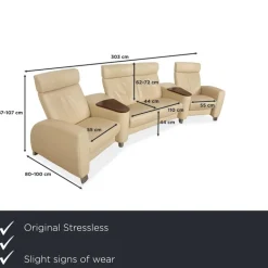 Pamono Arion Four-Seater Sofa in Leather from Stressless Outlet