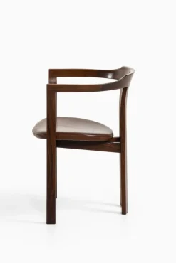 Pamono Armchair in Rosewood and Brown Leather attributed to Hans Olsen, 1960s Clearance