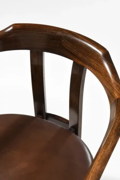 Pamono Armchair in Rosewood and Brown Leather attributed to Hans Olsen, 1960s Clearance