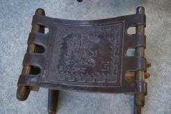 Pamono Armchair with Ottoman in Wood and Brown Leather by Angel Pazmino, 1960s, Set of 2 Clearance