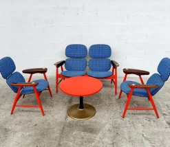 Pamono Armchairs, Sofa and Coffee Table by Marco Zanuso for Poltronova, 1960s, Set of 4 Outlet