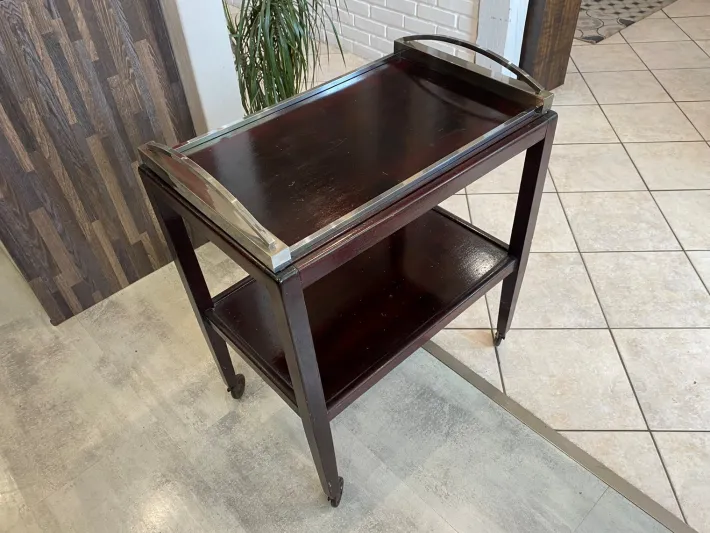 Pamono Art Deco Bar Trolley with Removable Tray, 1930s