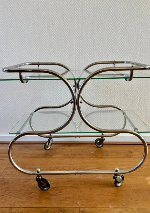 Pamono Art Deco Bauhaus Chromed Bar Cart by Willem Hendrik Gispen Online