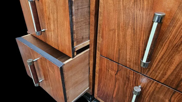 Pamono Art Deco Bedside Cabinets in Walnut, 1930s, Set of 2 Best