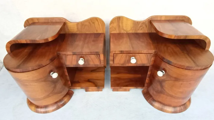 Pamono Art Deco Bedside Tables by Jindřich Halabala for Up Závody, 1930s, Set of 2 Outlet