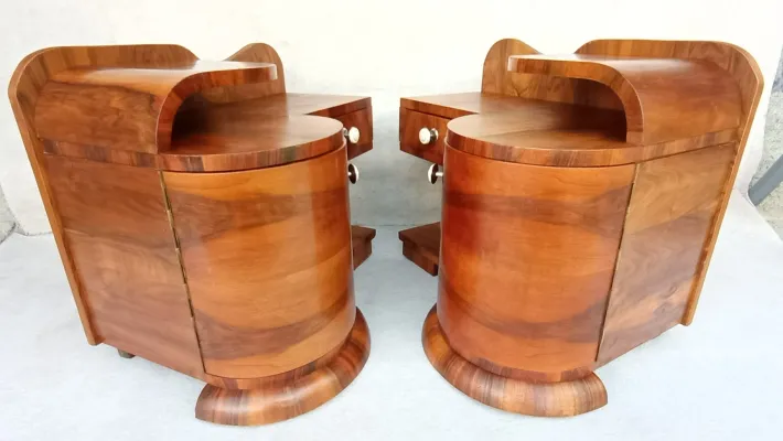 Pamono Art Deco Bedside Tables by Jindřich Halabala for Up Závody, 1930s, Set of 2 Outlet