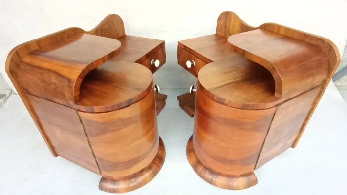Pamono Art Deco Bedside Tables by Jindřich Halabala for Up Závody, 1930s, Set of 2 Outlet