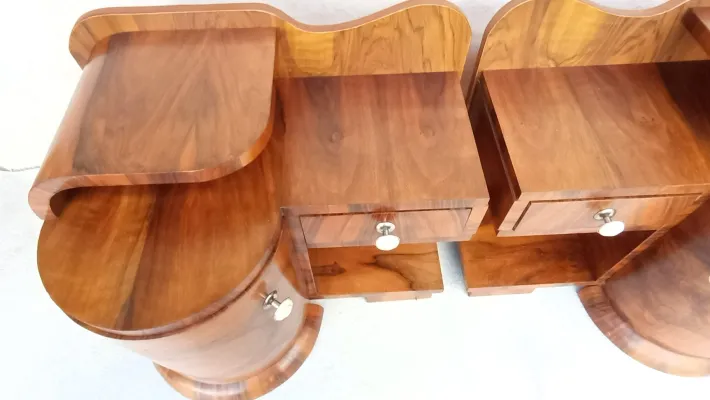 Pamono Art Deco Bedside Tables by Jindřich Halabala for Up Závody, 1930s, Set of 2 Outlet