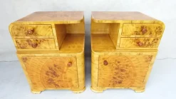 Pamono Art Deco Bedside Tables by Jindřich Halabala for Up Závody, 1950s, Set of 2 Discount