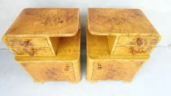 Pamono Art Deco Bedside Tables by Jindřich Halabala for Up Závody, 1950s, Set of 2 Discount