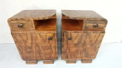 Pamono Art Deco Bedside Tables by Jindrich Halabala, 1940s, Set of 2 Clearance