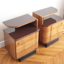 Pamono Art Deco Bedside Tables by Jindrich Halabala for Up Zavody, 1940s, Set of 2 Online