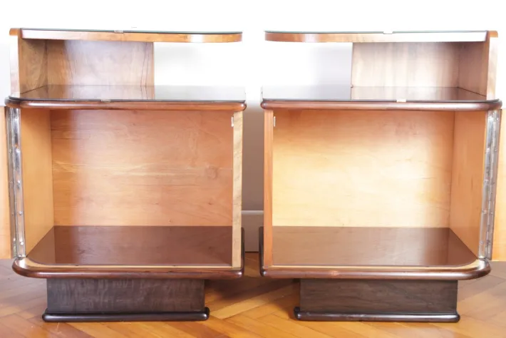 Pamono Art Deco Bedside Tables by Jindrich Halabala for Up Zavody, 1940s, Set of 2 Online