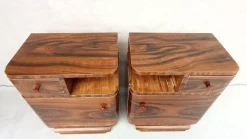 Pamono Art Deco Bedside Tables by Jindrich Halabala for Up Závody, 1940s, Set of 2