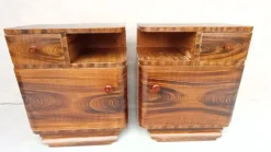 Pamono Art Deco Bedside Tables by Jindrich Halabala for Up Závody, 1940s, Set of 2