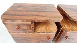 Pamono Art Deco Bedside Tables by Jindrich Halabala for Up Závody, 1940s, Set of 2